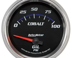 AutoMeter GAUGE; OIL PRESSURE; 2 5/8in.; 100PSI; ELECTRIC; COBALT