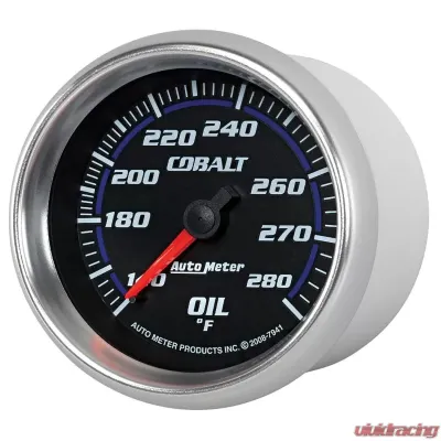 AutoMeter GAUGE; OIL TEMP; 2 5/8in.; 140-280deg.F; MECHANICAL; COBALT - 7941