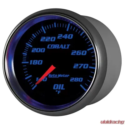AutoMeter GAUGE; OIL TEMP; 2 5/8in.; 140-280deg.F; MECHANICAL; COBALT - 7941