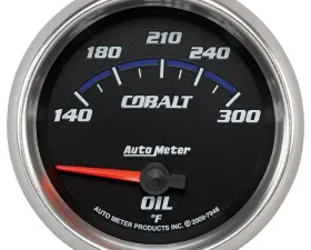 AutoMeter GAUGE; OIL TEMP; 2 5/8in.; 140-300deg.F; ELECTRIC; COBALT