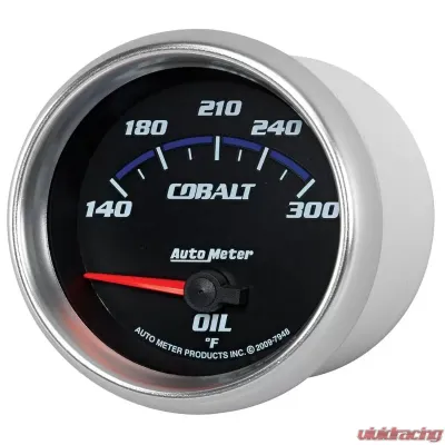 AutoMeter GAUGE; OIL TEMP; 2 5/8in.; 140-300deg.F; ELECTRIC; COBALT - 7948