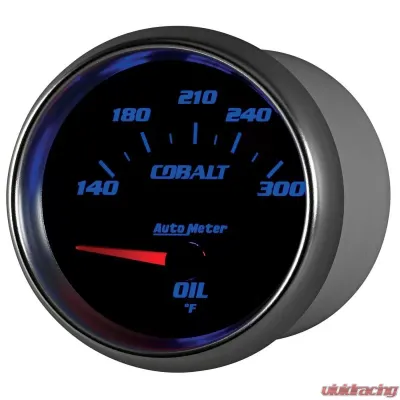 AutoMeter GAUGE; OIL TEMP; 2 5/8in.; 140-300deg.F; ELECTRIC; COBALT - 7948