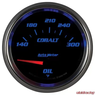 AutoMeter GAUGE; OIL TEMP; 2 5/8in.; 140-300deg.F; ELECTRIC; COBALT - 7948