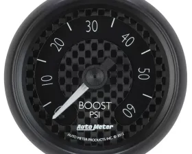 AutoMeter GAUGE; BOOST; 2 1/16in.; 60PSI; MECHANICAL; GT
