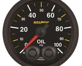 AutoMeter GAUGE; OIL PRESS; 2 1/16in.; 100PSI; STEPPER MOTOR W/PEAK/WARN; NASCAR CAN