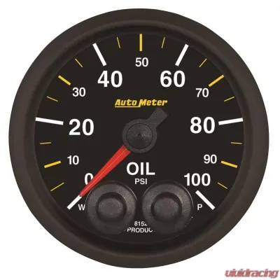 AutoMeter GAUGE; OIL PRESS; 2 1/16in.; 100PSI; STEPPER MOTOR W/PEAK/WARN; NASCAR CAN - 8152-05702