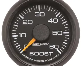 AutoMeter GAUGE; BOOST; 2 1/16in.; 60PSI; MECHANICAL; GM FACTORY MATCH