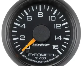 AutoMeter GAUGE; PYROMETER (EGT); 2 1/16in.; 1600deg.F; STEPPER MOTOR; GM FACTORY MATCH