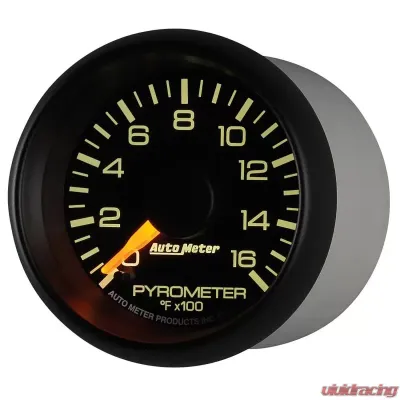 AutoMeter GAUGE; PYROMETER (EGT); 2 1/16in.; 1600deg.F; STEPPER MOTOR; GM FACTORY MATCH - 8344