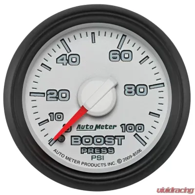 AutoMeter GAUGE; BOOST; 2 1/16in.; 100PSI; MECHANICAL; RAM GEN 3 FACTORY MATCH Dodge 2003-2009 - 8506