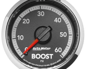 AutoMeter GAUGE; BOOST; 2 1/16in.; 60PSI; MECHANICAL; RAM GEN 4 FACTORY MATCH Ram