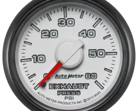 AutoMeter GAUGE; EXHAUST PRESS.; 2 1/16in.; 60PSI; MECHANICAL; RAM GEN 3 FACTORY MATCH Dodge 2003-2009