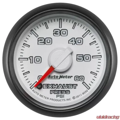 AutoMeter GAUGE; EXHAUST PRESS.; 2 1/16in.; 60PSI; STEPPER MOTOR; RAM GEN 3 FACTORY MATCH Dodge 2003-2009 - 8592