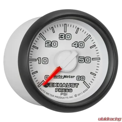 AutoMeter GAUGE; EXHAUST PRESS.; 2 1/16in.; 60PSI; STEPPER MOTOR; RAM GEN 3 FACTORY MATCH Dodge 2003-2009 - 8592