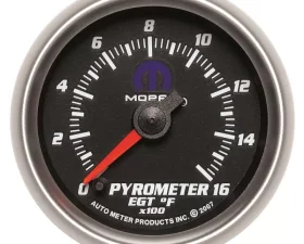 AutoMeter GAUGE; PYROMETER (EGT); 2 1/16in.; 1600deg.F; DIGITAL STEPPER MOTOR; BLACK; MOPA