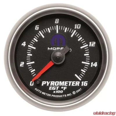 AutoMeter GAUGE; PYROMETER (EGT); 2 1/16in.; 1600deg.F; DIGITAL STEPPER MOTOR; BLACK; MOPA - 880017