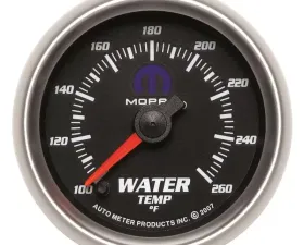 AutoMeter GAUGE; WATER TEMP; 2 1/16in.; 100-260deg.F; DIGITAL STEPPER MOTOR; BLACK; MOPAR