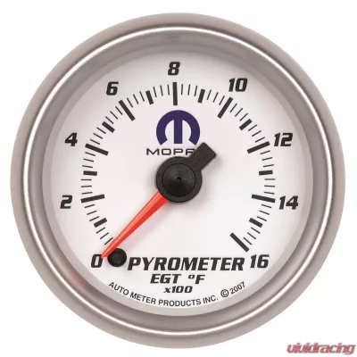 AutoMeter GAUGE; PYROMETER (EGT); 2 1/16in.; 1600deg.F; DIGITAL STEPPER MOTOR; WHITE; MOPA - 880031