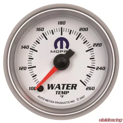AutoMeter GAUGE; WATER TEMP; 2 1/16in.; 100-260deg.F; DIGITAL STEPPER MOTOR; WHITE; MOPAR - 880032
