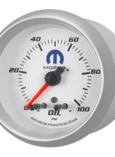AutoMeter GAUGE; OIL PRESS; 2 5/8in.; 100PSI; STEPPER MOTOR W/PEAK/WARN; WHITE; MOPAR                                     - 880249 - Image 2