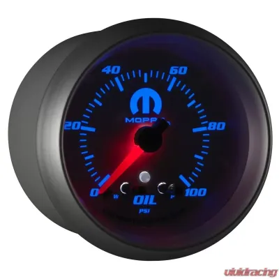 AutoMeter GAUGE; OIL PRESS; 2 5/8in.; 100PSI; STEPPER MOTOR W/PEAK/WARN; WHITE; MOPAR - 880249