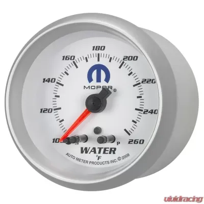 AutoMeter GAUGE; WATER TEMP; 2 5/8in.; 260deg.F; STEPPER MOTOR W/PEAK/WARN; WHITE; MOPAR - 880250