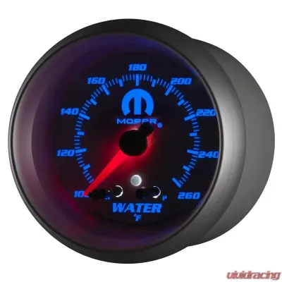 AutoMeter GAUGE; WATER TEMP; 2 5/8in.; 260deg.F; STEPPER MOTOR W/PEAK/WARN; WHITE; MOPAR - 880250