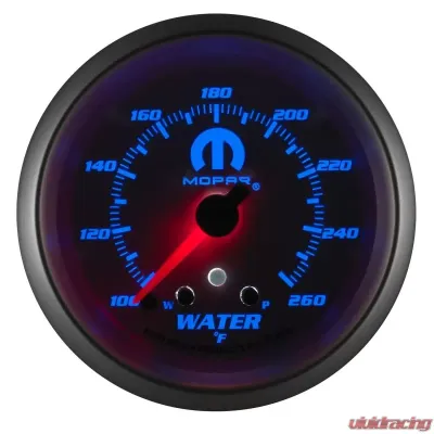 AutoMeter GAUGE; WATER TEMP; 2 5/8in.; 260deg.F; STEPPER MOTOR W/PEAK/WARN; WHITE; MOPAR - 880250