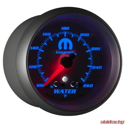 AutoMeter GAUGE; WATER TEMP; 2 5/8in.; 260deg.F; STEPPER MOTOR W/PEAK/WARN; WHITE; MOPAR - 880250