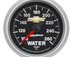 AutoMeter GAUGE; WATER TEMP; 2 1/16in.; 100-260deg.F; DIGITAL STEPPER MOTOR; CHEVY GOLD BO