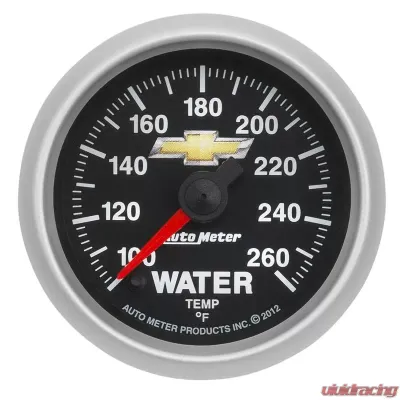 AutoMeter GAUGE; WATER TEMP; 2 1/16in.; 100-260deg.F; DIGITAL STEPPER MOTOR; CHEVY GOLD BO - 880446