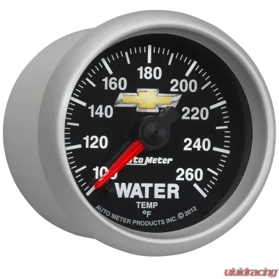 AutoMeter GAUGE; WATER TEMP; 2 1/16in.; 100-260deg.F; DIGITAL STEPPER MOTOR; CHEVY GOLD BO - 880446