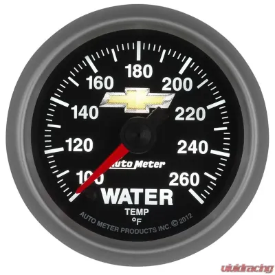 AutoMeter GAUGE; WATER TEMP; 2 1/16in.; 100-260deg.F; DIGITAL STEPPER MOTOR; CHEVY GOLD BO - 880446