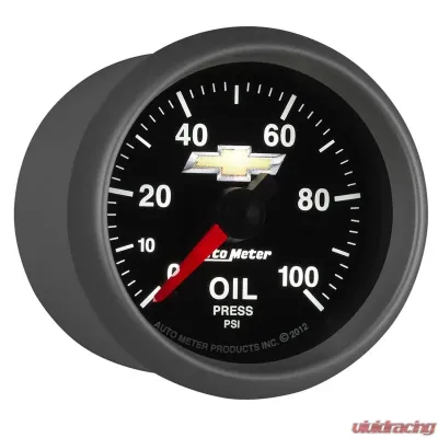 AutoMeter GAUGE; OIL PRESS; 2 1/16in.; 100PSI; DIGITAL STEPPER MOTOR; CHEVY GOLD BOWTIE - 880447