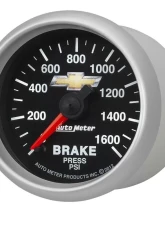 AutoMeter GAUGE; BRAKE PRESS; 2 1/16in.; 1600PSI; DIGITAL STEPPER MOTOR; CHEVY GOLD BOWTIE                                     - 880450 - Image 2