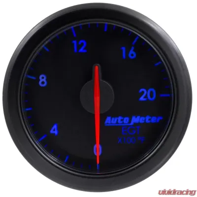 AutoMeter 2-1/16in. E.G.T; 0-2000`F; AIRDRIVE; BLACK - 9145-T