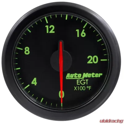 AutoMeter 2-1/16in. E.G.T; 0-2000`F; AIRDRIVE; BLACK - 9145-T