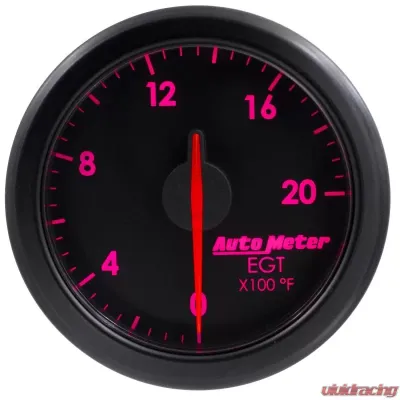 AutoMeter 2-1/16in. E.G.T; 0-2000`F; AIRDRIVE; BLACK - 9145-T