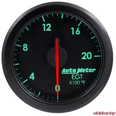 AutoMeter 2-1/16in. E.G.T; 0-2000`F; AIRDRIVE; BLACK - 9145-T