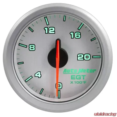 AutoMeter 2-1/16in. E.G.T; 0-2000`F; AIRDRIVE; SILVER - 9145-UL