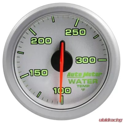 AutoMeter 2-1/16in. WATER TEMP; 100-300`F; AIRDRIVE; SILVER - 9154-UL