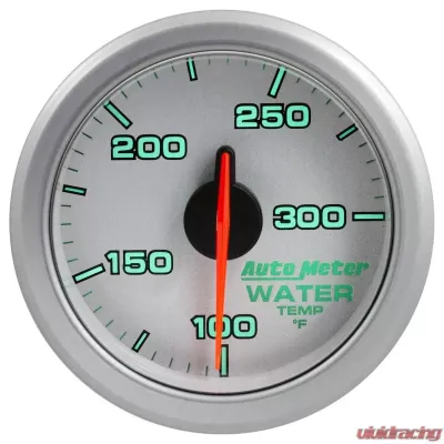 AutoMeter 2-1/16in. WATER TEMP; 100-300`F; AIRDRIVE; SILVER - 9154-UL