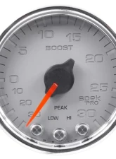 AutoMeter GAUGE; VAC/BOOST; 2 1/16in.; 30INHG-30PSI; STEPPER MTR W/PK/WRN;SLVR/CHRME; SPEK                                     - P30221 - Image 3