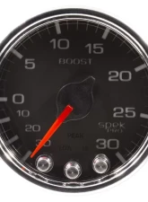 AutoMeter GAUGE; VAC/BOOST; 2 1/16in.; 30INHG-30PSI; STEPPER MTR W/PK/WRN; BLK/CHRME; SPEK                                     - P30231 - Image 3