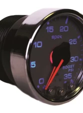 AutoMeter GAUGE; BOOST; 2 1/16in.; 35PSI; STEPPER MOTOR W/PEAK/WARN; SLVR/CHRME; SPEK-PRO                                     - P30321 - Image 2