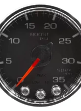 AutoMeter GAUGE; BOOST; 2 1/16in.; 35PSI; STEPPER MOTOR W/PEAK/WARN; BLK/CHROME; SPEK-PRO                                     - P30331 - Image 3