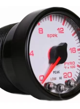 AutoMeter GAUGE; PYRO. (EGT); 2 1/16in.; 2000deg.F; STEPPER MOTOR W/PEAK/WARN; WHT/BLK; SP                                     - P31012 - Image 2