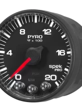 AutoMeter GAUGE; PYRO. (EGT); 2 1/16in.; 2000deg.F; STEPPER MOTOR W/PEAK/WARN; BLK/BLK; SP                                     - P310328 - Image 3