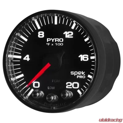 AutoMeter GAUGE; PYRO. (EGT); 2 1/16in.; 2000deg.F; STEPPER MOTOR W/PEAK/WARN; BLK/BLK; SP - P310328