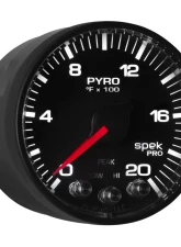 AutoMeter GAUGE; PYRO. (EGT); 2 1/16in.; 2000deg.F; STEPPER MOTOR W/PEAK/WARN; BLK/BLK; SP                                     - P310328 - Image 7